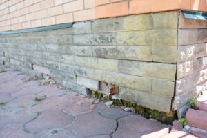 House foundation wall damage